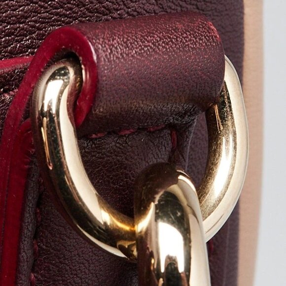 Givenchy Burgundy/Beige Leather Pandora Pure Small Bag - Picture 6 of 12